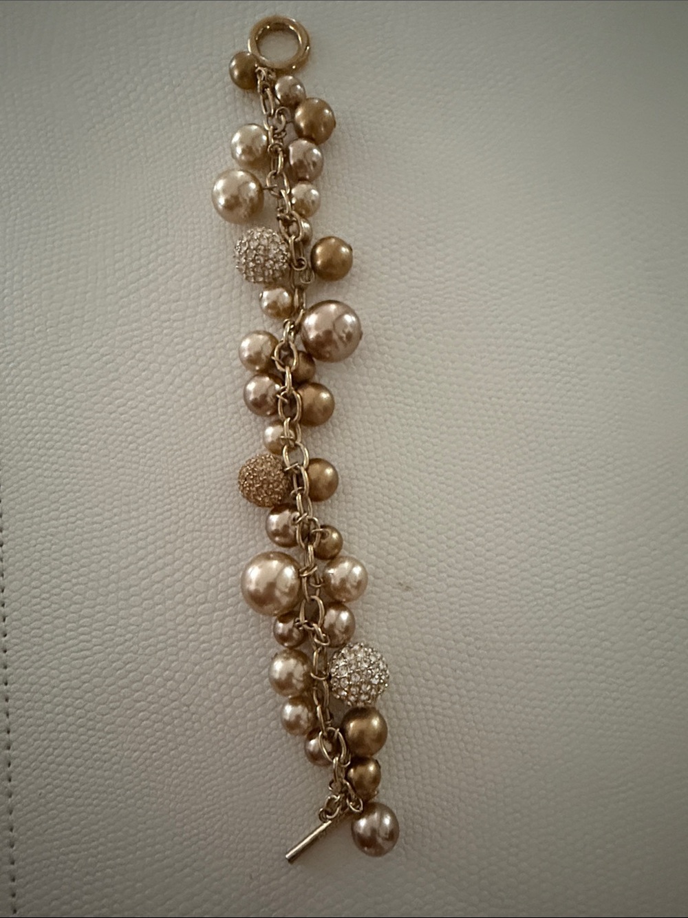 Gold-Tone Cluster Pearl & Crystal Bracelet - Women Jewelry